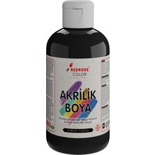 Hakay Red Rose Siyah Akrilik Boya 250 gr
