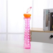 Hakay Emey E-Ticaret 500 ml Figürlü Pipetli Suluk Matara (Pembe)