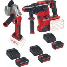 Hakay Einhell Te-Cı 18 Bl Vidalama Axxio 18/115 Taşlama Herocco 36/28 Kırıcı 3X4.0AH Akülü Kömürsüz Set
