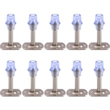Hakay Kapı Stoperi 10 Adet Tamponu Gümüş Krom 8 cm Metal Kapı Durdurucu Tutucu Kapı Altı Üstü Kolu Stopu