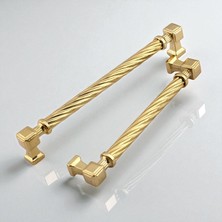Hakay Burma Gold Altın Metal Kulp 160 mm Mobilya Çekmece Mutfak Dolabı Dolap Modern Kapak Kulbu Kulpları