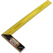 Hakay 500 mm 50 cm Alüminyum Marangoz Gönye Metal Gövde Açılı Ölçüm Cetveli Ahşap Inşaat Hassas Gönye
