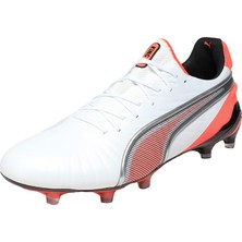 Hakay Puma Kıng Ultımate Fg/ag Unısex Krampon, 42, 108821, Puma White-Puma Silver-Glowing, Üniseks-Yetişkinler