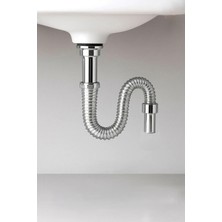Hakay Orret Home 80 cm Krom Körüklü Lavabo Gider Borusu – Esnek Metal Lavabo Sifon Hortumu, Uzatılabilir Gider Borusu, Banyo ve Mutfak Lavaboları Için Dayanıklı Sifon Bağlantı Hortumu