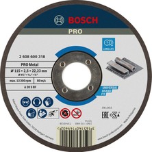 Hakay Bosch - 115 * 2, 5 mm Expert Serisi Düz Metal Kesme Diski (Taş)