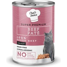 Bezos Pate Beef Biftekli Tahılsız Ezme Yetişkin Kedi Konservesi 400 gr