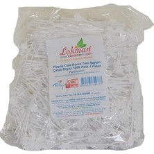 Die Grup Lokmanavm Plastik Cips Börek Tatlı Şeytan Çatalı Beyaz 1000 Adet 1 Paket