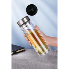 Hakay Borosilikat Çift Cidarlı 300 ml Dereceli Cam Matara