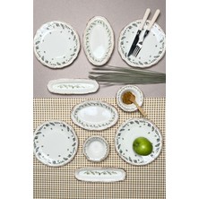 Die Grup Tabakevi Tabak Evi Stoneware Flower Green Kahvaltı Takımı 6 Kişilik 14 Parça