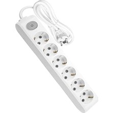Hakay Viko Multi-Let 6lı Anahtar-Topraklı Kablolu Ç.k 3m Priz