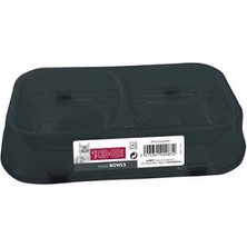 Bezos Plastik Ikili Kedi Mama Kabı 2X150 ml