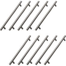 Hakay (10 Adet) Titanyum Renk 192MM 19,2cm Metal Mobilya Mutfak Dolap Çekmece Dolabı Kulbu Kulpu Kulpları