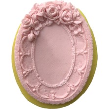 Die Grup Gül Süslemeli Oval Silikon Pasta ve Seker Hamuru Kalibi 12X8,5X2 cm Çe-81