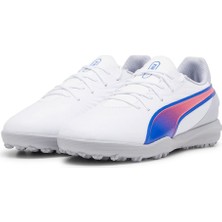 Hakay Puma King Match Tt Jr, Unisex Çocuk Futbol Halısaha Ayakkabısı, Beyaz, 37.5 Beden