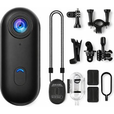 Hakay Coverzone Göğüse Takılabilir Mıknatıslı Kolyeli 1080P Mini Geniş Açı Aksiyon Kamera | Hafif ve Kompakt Tasarım | Spor, Koşu, Outdoor, Günlük Kullanım Için Pov Kayıt Kamerası- Kask Kamera (Siyah)