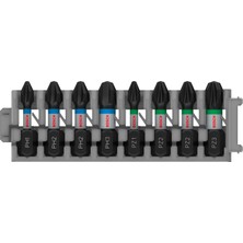 Hakay Bosch Professional Accessories 8tlg. Schrauber Bit Set Kreuzschlitz (Impact Control, Ph/pz Bits, Länge 25 Mm, Pick And Click)