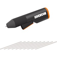 Hakay Worx WX746.9 Makerx 20V Profesyonel Sıcak Mum Silikon Tabancası + 10 Silikon