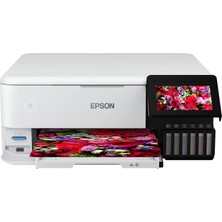 Hakay Epson L8160 Tanklı Mürekkep Püskürtmeli Fotoğraf Yazıcı, Tarayıcı, Fotokopi 5760 x 1440 Dpı, Beyaz, 403‎ x 369 x 162 mm
