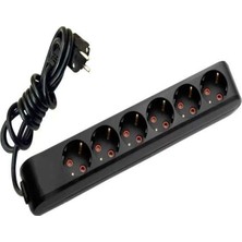 Hakay Dıfa Pack Viko Multi-Let 6lı Topraklı Kablolu Ç.k 5mt Siyah Priz