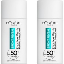 Hakay L’oréal Paris 2'li Bright Reveal Spf 50+ Koyu Leke Karşıtı Fluid Günlük Yüz Güneş Kremi 50ML Cilt Bakım Seti