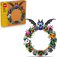 Hakay LEGO Cadılar Bayramı Çelengi 40825 – 12 Yaş ve Üzeri Çocuklar Için Korku Temalı Dekoratif Ev Modeli Oyuncak Yapım Seti, Sezonluk Süslemeleri Sevenlere Yönelik Hediye Fikri (328 Parça)