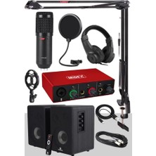 Hakay Midex Referans Paket-1 Maxword Monitör Ses Kartı BM800 Mikrofon Stand