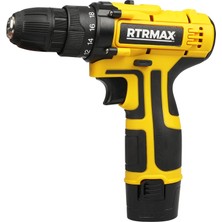 Die Grup Rtrmax RTM332 12V 1.3AH Vites Ayarlı Li-Ion Çift Akülü Matkap Vidalama, Sarı
