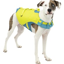 Hakay Kurgo Surf N' Turf Köpek Can Yeleği, Yüzme Için Can Yeleği, Köpekler Için Yüzen Yelek, Pfd, Yansıtıcı, Ayarlanabilir, Mavi/yeşil, Orta