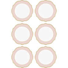 Hakay The Mia Jaswely Pasta Tabağı 6 Parça Pembe 21 cm