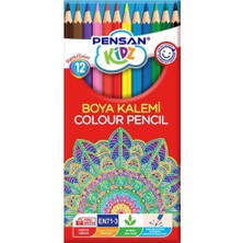 Hakay Pensan Kidz Kuruboya 12 Renk Tam Boya Kalemi