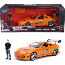 Hakay Jada 1:24 Fast & Furious Brian's 1995 Toyota Supra Mk4 Figürlü Set