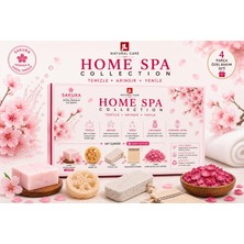 Hakay Jl Natural Care Sakura Çiçeği) Sabun Hediyeli 4 Parçalı Doğal Cilt Bakım Seti, Kabak Lifi, Pomza Taşı, Bursa Kesesi, Kurutulmuş Gül Yaprağı (Sakura Çiçeği)