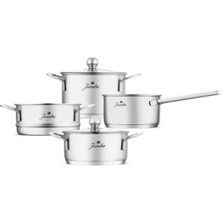 Hakay Jumbo New Baby Steel 6 Parça Indüksiyon Tabanlı Çelik Mini Set