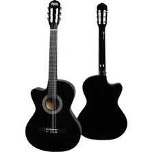 Hakay Midex CG-396BK Solak Klasik Gitar Siyah Renk Full Set Sap Ayarlı 4/4 Yetişkin Boy