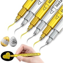 Hakay 2li Gümüş ve Altın Kalem Marker Altlık Kenarları Için, Reçine Varak Gold Kalem A25