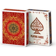 Hakay Kırmızı Jumbo Boy Pvc Plastik Su Geçirmez Iskambil Poker Oyun Kağıdı RD61KR