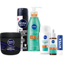 Hakay Nıvea Men Damat Seti, Deodorant, Vücut Kremi, Renksiz Dudak Kremi, Karşıtı Jel, Serum, Güneş Kremi