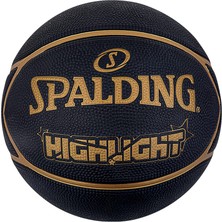 Hakay Spalding Basketbol Topu 2021 Highlight Siyah/altın Size :7 Rub (84355Z)