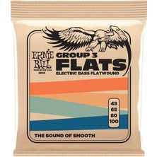 Hakay Ernie Ball Flatwound Grup Iii Elektrik Bas Telleri, 45-100 Ayar