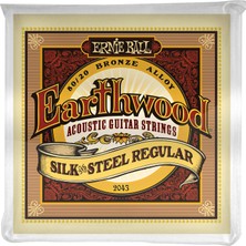 Hakay Ernie Ball Earthwood Silk & Steel Normal Akustik Gitar Telleri, 80/20 Bronz, Ölçü 13-56