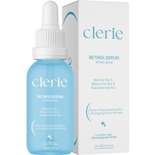 Hakay Clerie Retinol & Bakuchiol Serum – Yaşlanma ve Leke Karşıtı Gece Bakımı –%0.3 Retinol,%2.5 Bakuchiol, Argireline, C Vitamini ve Seramid Içeren Onarıcı Kompleks