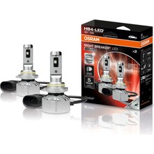 Hakay Osram Hb4 9006/HIR2 9012 Night Breaker LED Far Ampulü, 12V, 6000K Soğuk Beyaz, 2'li Set