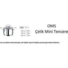 Hakay Oms Paslanmaz Mini Derin Tencere 12X8CM 152.2008-12-MDT Q