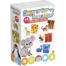 Hakay Ca Games Hayvanlar ve Desenleri 48 Parça Eğitici Görsel Algı Oyunu