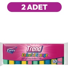 Hakay Parex Trend 10'lu Rengarenk Düz Sünger Ikili Paket
