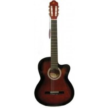 Die Grup Lc 3900 Crds Cutaway Kırmızı Sunburst Klasik Gitar