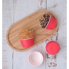 Hakay Trend Hediye Sepeti 50'li Kırmızı Muffin Kek Kalıbı, Kek Kapsülü Cupcake Kalıbı, Airfryer Uyumlu