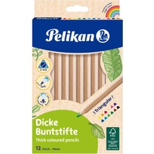 Hakay Pelikan Ahşap Gövdeli 12LI Jumbo Kuru Boya