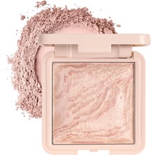 Hakay Note Cosmetics Marble Baked Blusher Fırınlanmış Allık & Aydınlatıcı - 01 Moondust