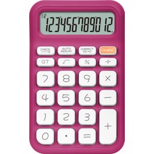 Hakay Daxı X-150 12 Haneli Küçük Boy Hesap Makinesi (Fuşya)